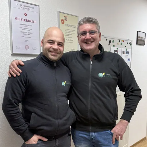 15 Jahre Jubiläum Martin Wohlfarth und Geschäftsführer Markus Busch